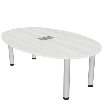 Skutchi Designs 45.25 in W, 71.5 in L, 29 in H, Engineered Wood Top, White H-BOVL-4672-PT-WC-EL